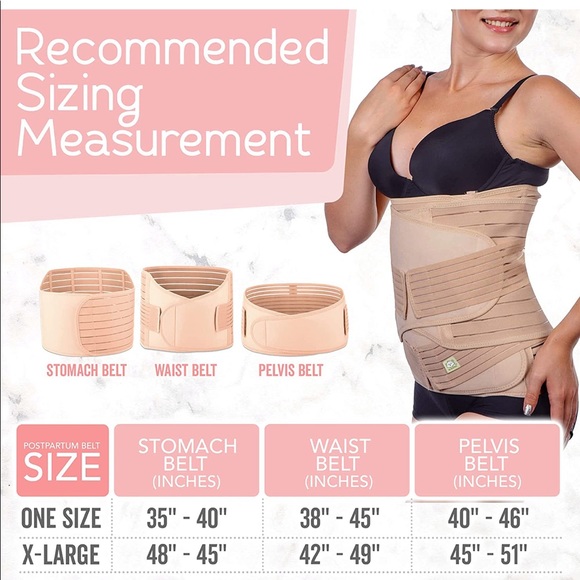 KeaBabies 3 in 1 Postpartum Belly Support Recovery Wrap - Belly Band - Picture 4 of 7